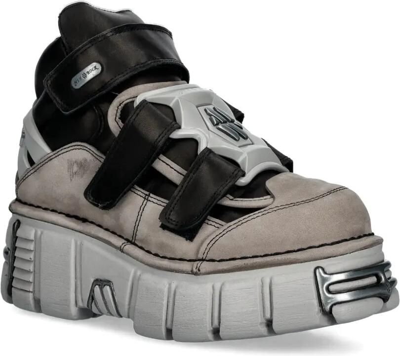 NEW ROCK Alaska Perla Itali Negro Tower sneakers met plateauzool Beige - Foto 3