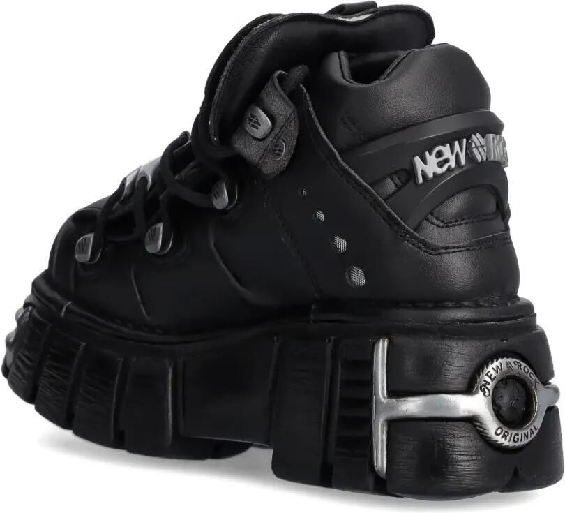 NEW ROCK Chunky veterlaarzen Zwart - Foto 2