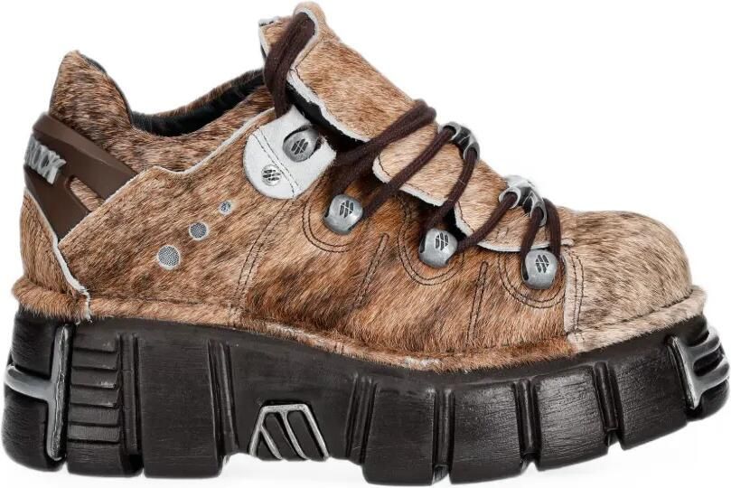 NEW ROCK Laarzen met chunky zool Bruin