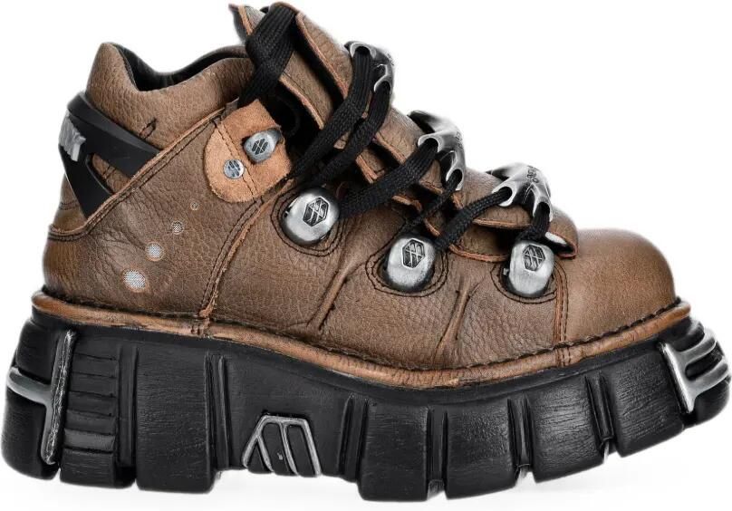 NEW ROCK Laarzen met plateauzool Bruin