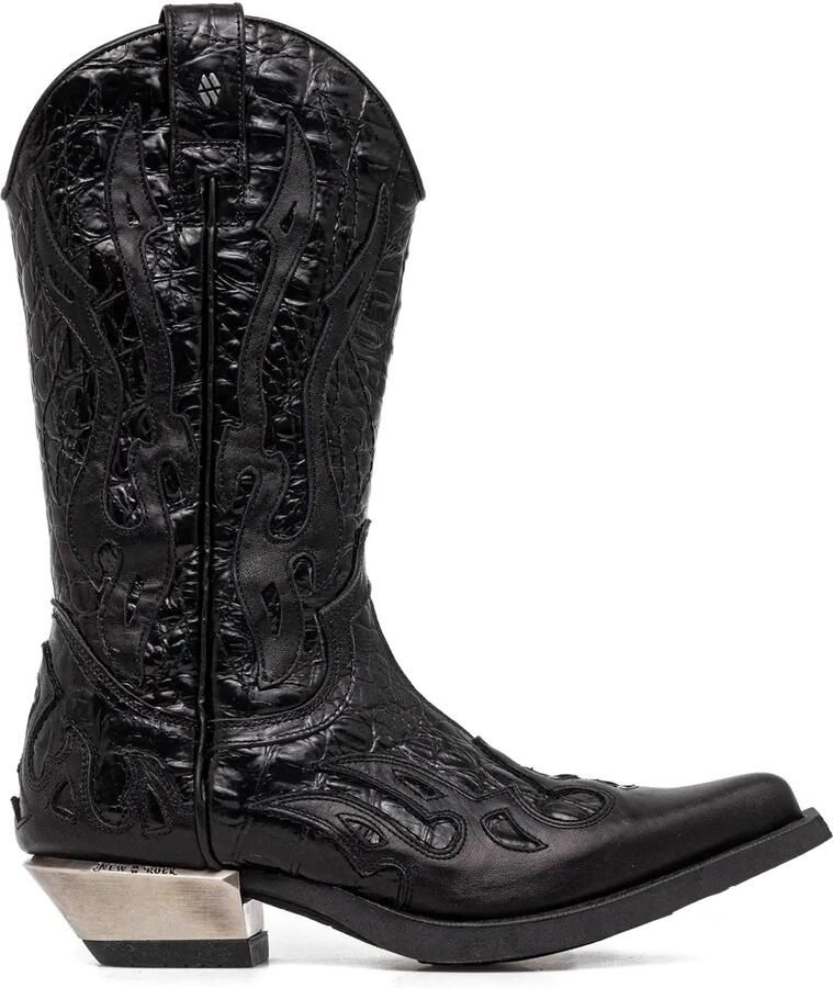NEW ROCK Leren laarzen Zwart