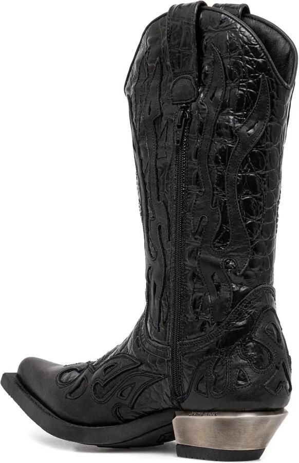 NEW ROCK Leren laarzen Zwart - Foto 3