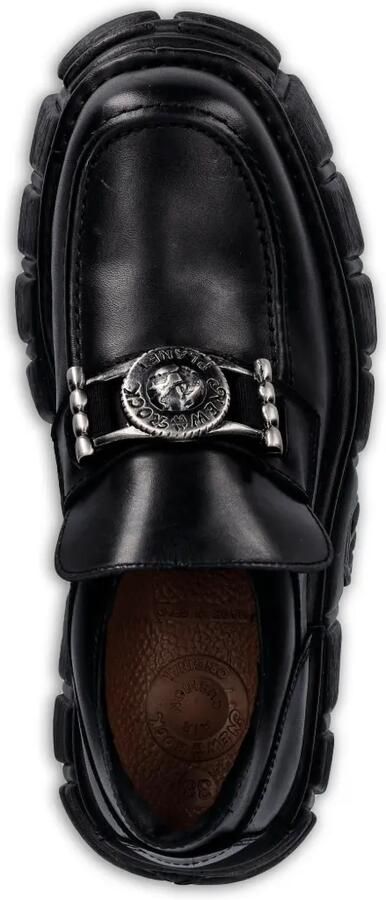 NEW ROCK Loafers met plateauzool Zwart - Foto 4