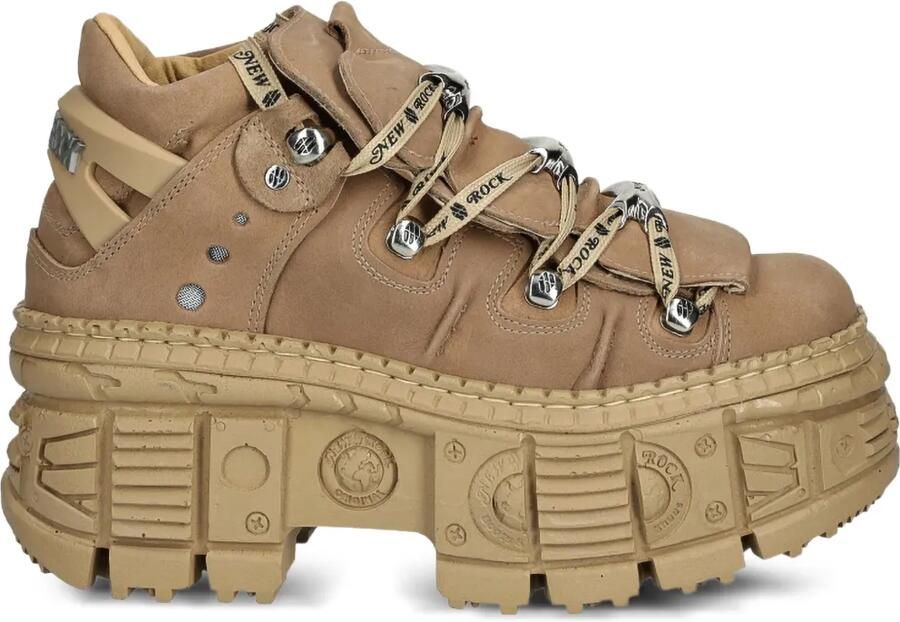 NEW ROCK M-106WALL-C10 sneakers met plateauzool Beige