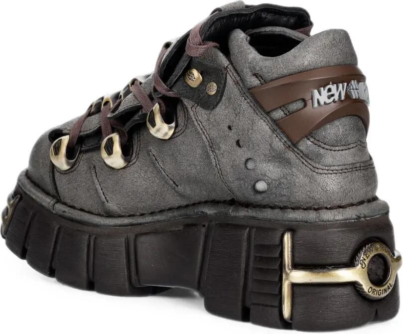 NEW ROCK M-106XL-C196 enkellaarzen met plateauzool Grijs - Foto 2