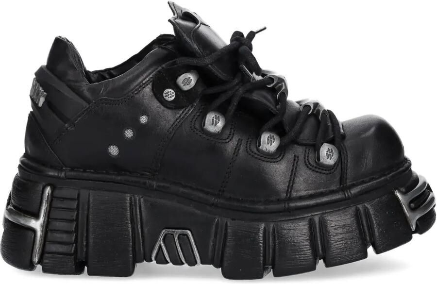 NEW ROCK M-120N-C26 sneakers met plateauzool Zwart