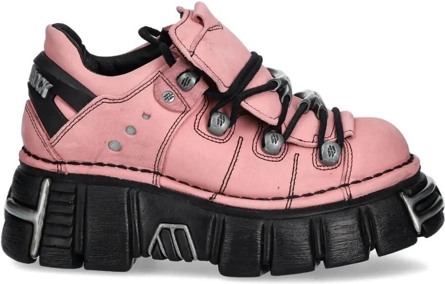 NEW ROCK M-120N-C78 sneakers met plateauzool Roze