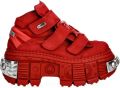 NEW ROCK M-WALL285-C14 laarzen met plateauzool en klittenband Rood - Rood