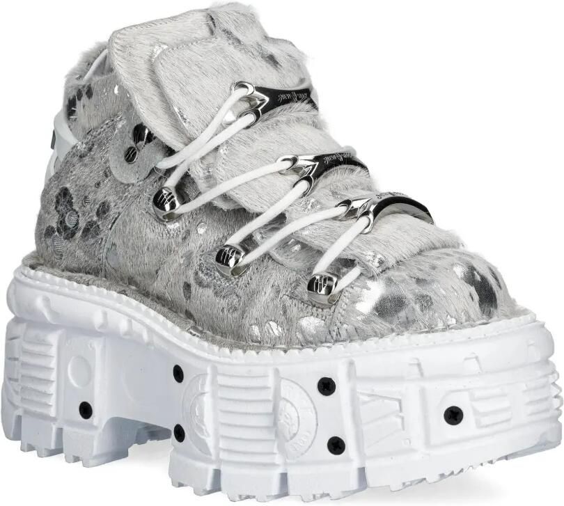 NEW ROCK Pelo Calvas Blanco Plata Tank Blanco Torn sneakers met plateauzool Grijs - Foto 3