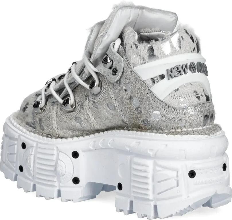 NEW ROCK Pelo Calvas Blanco Plata Tank Blanco Torn sneakers met plateauzool Grijs - Foto 2
