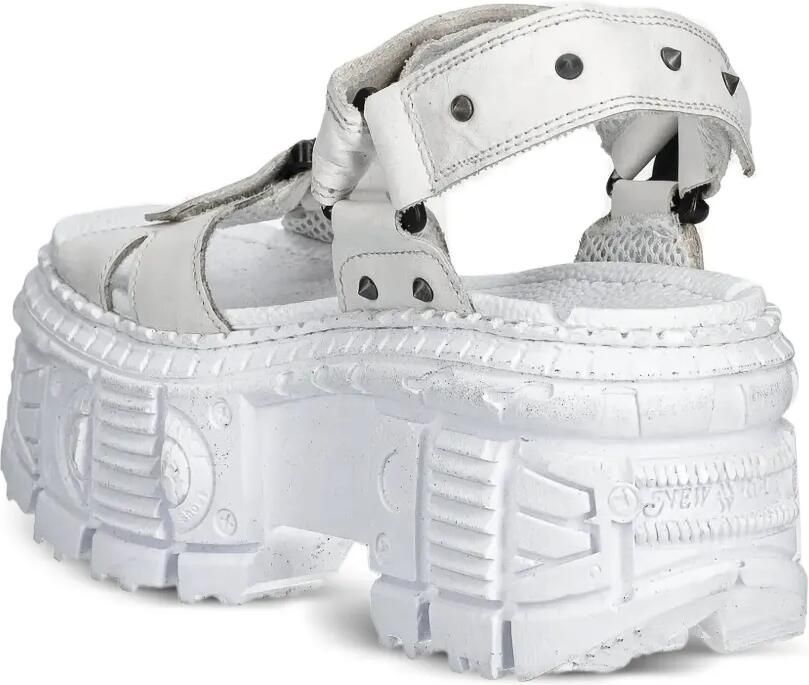 NEW ROCK Sandalen met plateauzool Wit - Foto 2