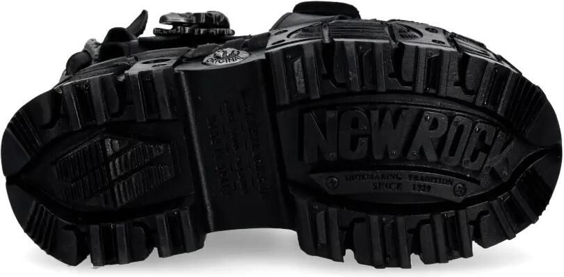 NEW ROCK Sandalen verfraaid met doodskop en plateauzool Zwart - Foto 5