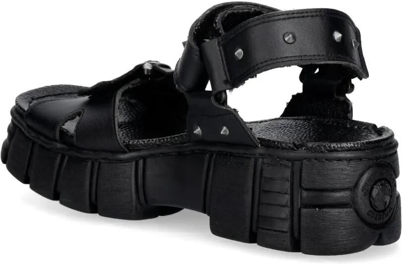 NEW ROCK Sandalen verfraaid met studs en chunky zool Zwart - Foto 3
