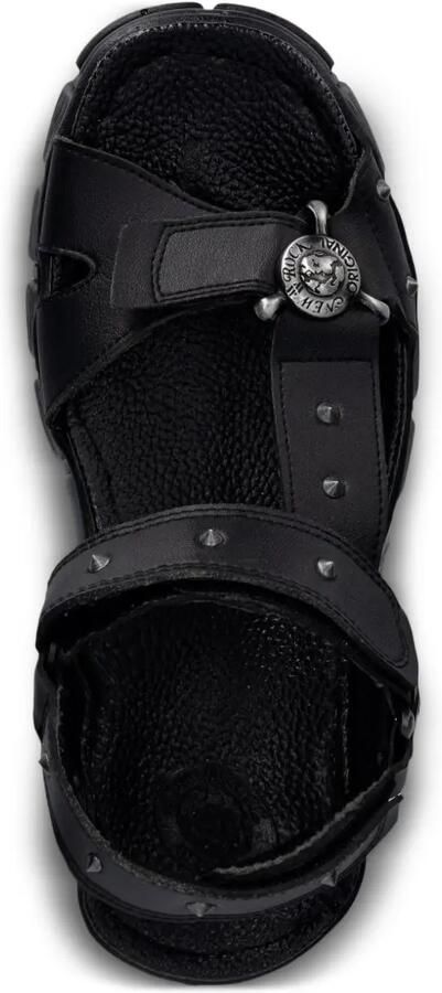 NEW ROCK Sandalen verfraaid met studs en chunky zool Zwart - Foto 4