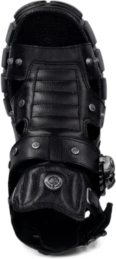 NEW ROCK skull-embellished platform sandals Zwart - Foto 5