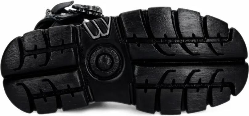 NEW ROCK skull-embellished platform sandals Zwart - Foto 4