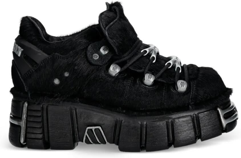 NEW ROCK Sneakers met bont Zwart