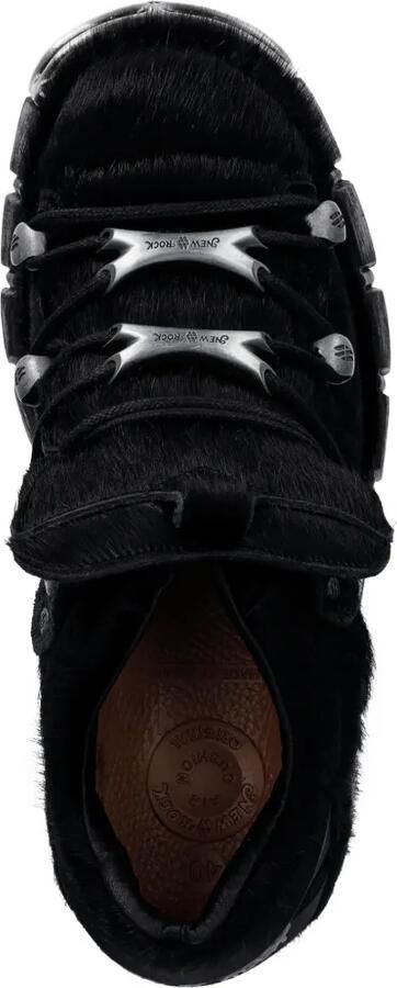 NEW ROCK Sneakers met bont Zwart - Foto 4