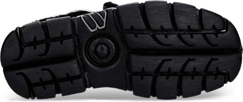 NEW ROCK Sneakers met bont Zwart - Foto 5