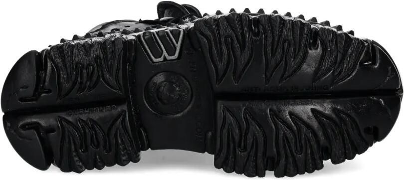 NEW ROCK Sneakers met plateauzool en vlammendetail Zwart - Foto 5