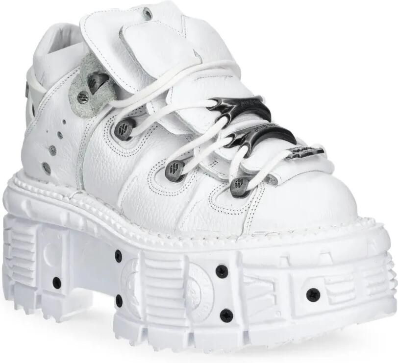 NEW ROCK Sneakers met plateauzool Wit - Foto 3