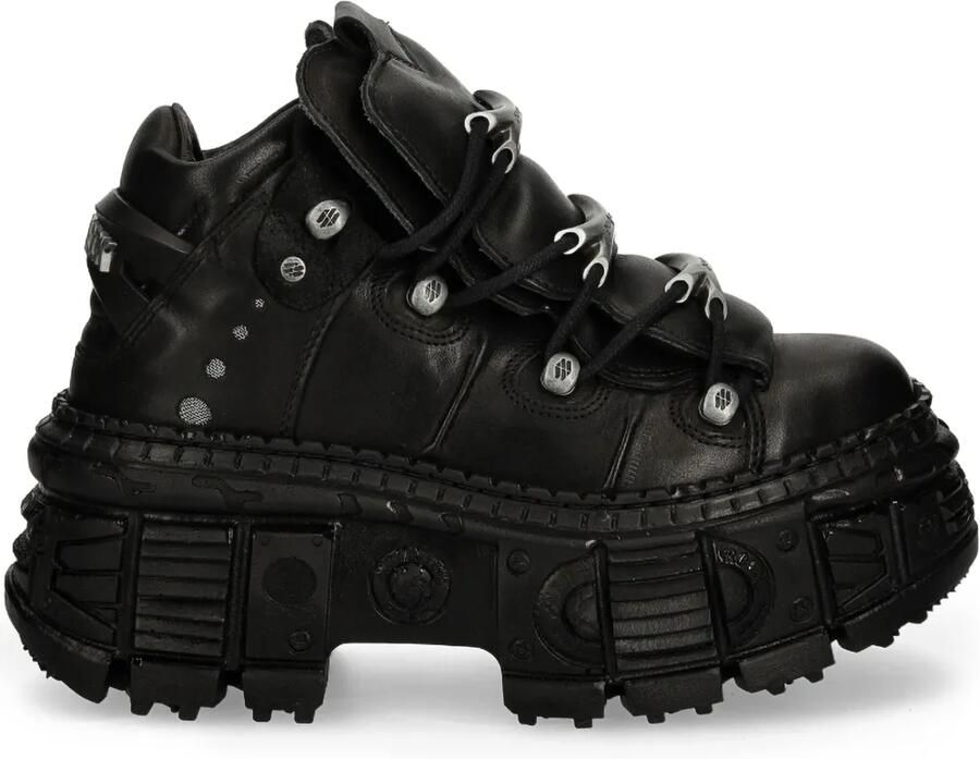 NEW ROCK Sneakers met plateauzool Zwart