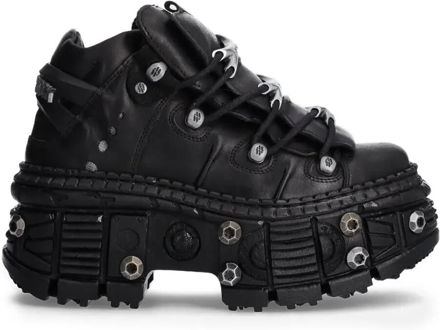 NEW ROCK Sneakers met plateauzool Zwart