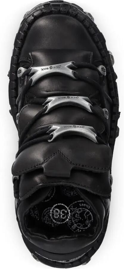 NEW ROCK Sneakers met plateauzool Zwart - Foto 4