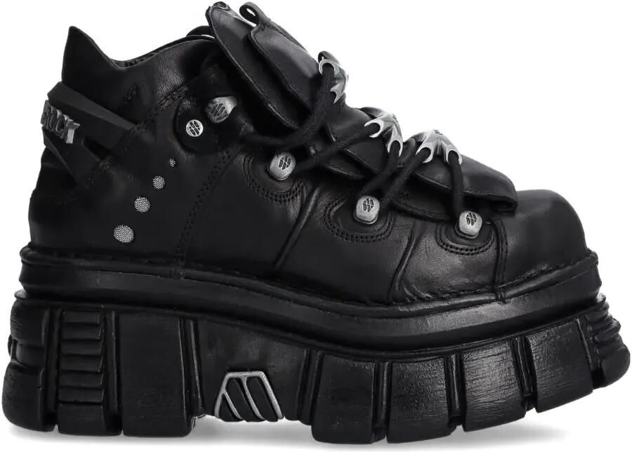 NEW ROCK Sneakers met plateauzool Zwart