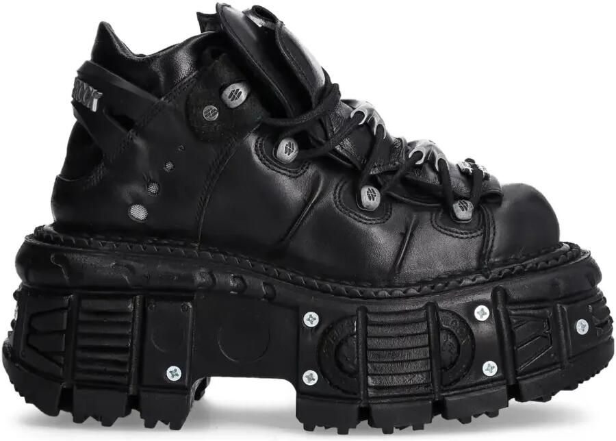 NEW ROCK Sneakers met plateauzool Zwart