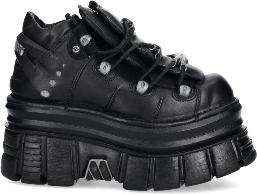 NEW ROCK Sneakers met plateauzool Zwart