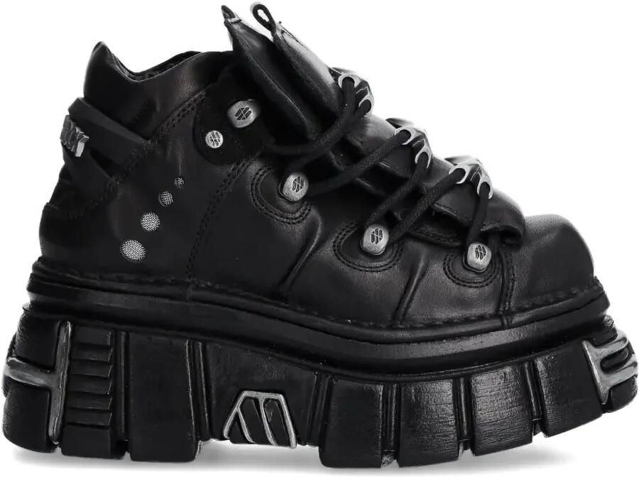 NEW ROCK Sneakers met plateauzool Zwart