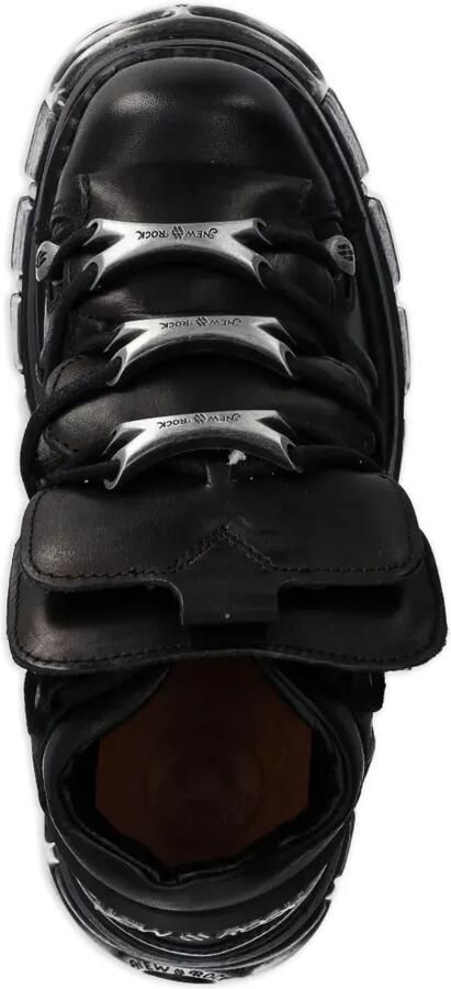 NEW ROCK Sneakers met plateauzool Zwart - Foto 4