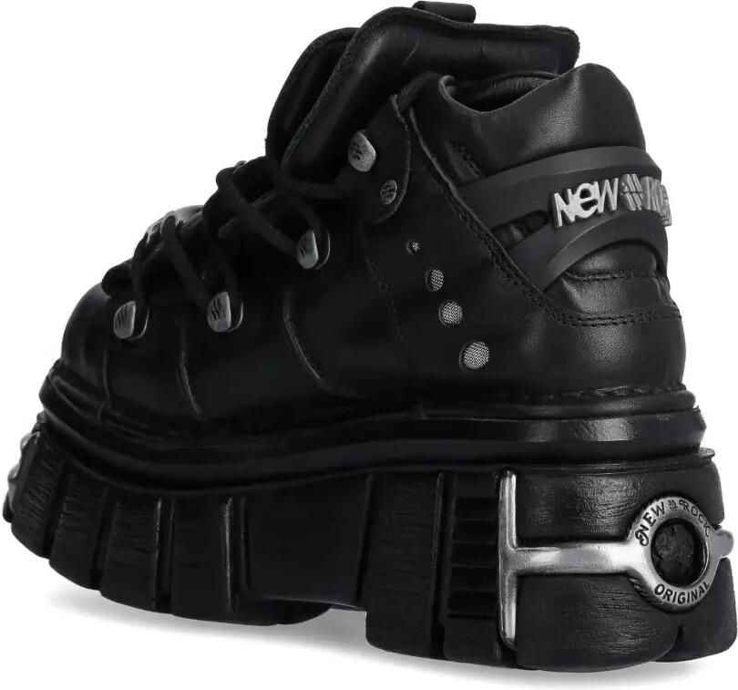 NEW ROCK Sneakers met plateauzool Zwart - Foto 2