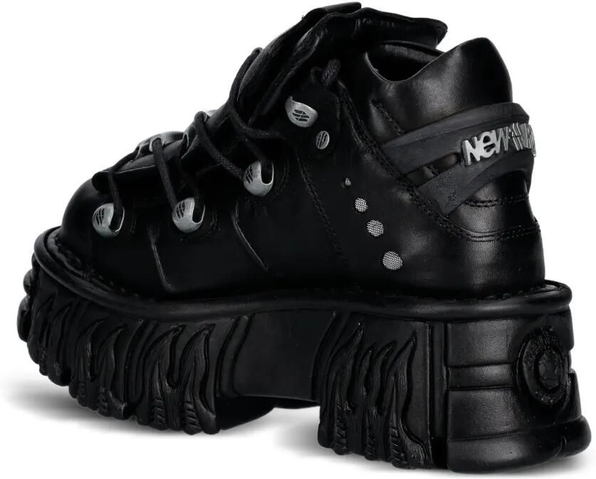 NEW ROCK Sneakers met plateauzool Zwart - Foto 2