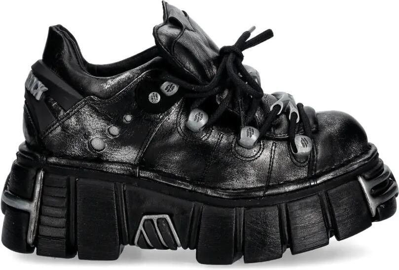 NEW ROCK Sneakers met plateauzool Zwart