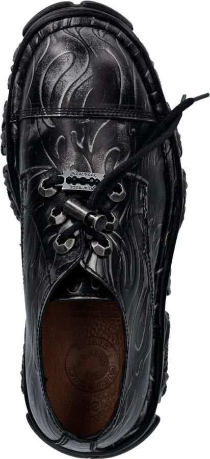 NEW ROCK Sneakers met vlammenprint Zwart - Foto 4