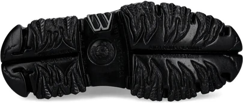 NEW ROCK Sneakers met vlammenprint Zwart - Foto 5