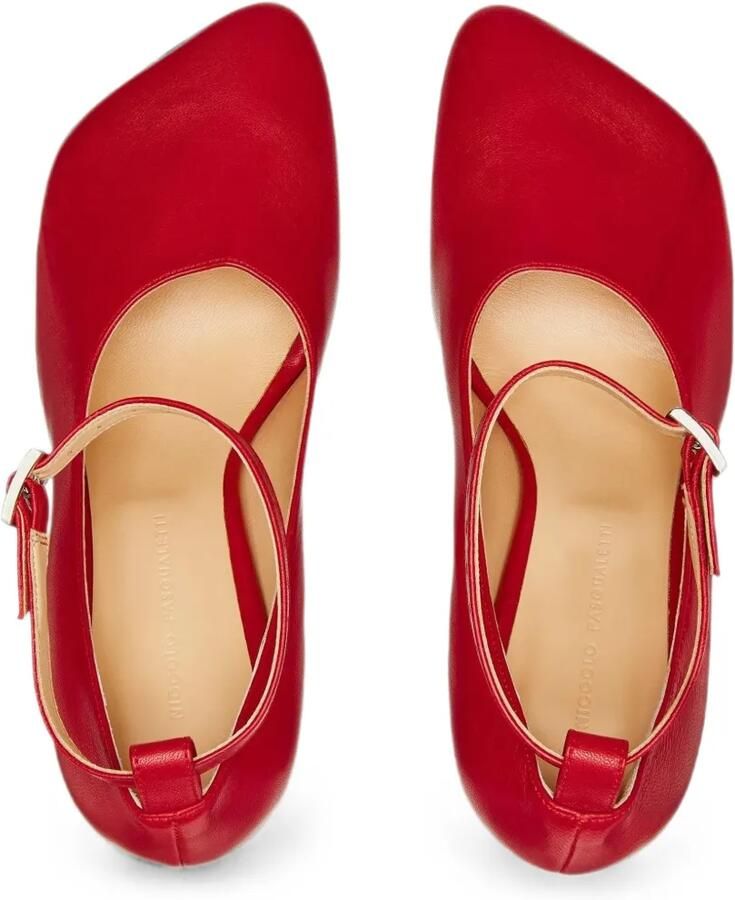 Niccolò Pasqualetti Obliqua pumps met blokhak Rood - Foto 2