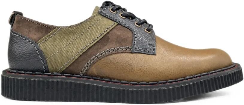 Nicholas Daley George Cox Rebel derby veterschoenen met vlakken Bruin