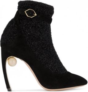 Nicholas Kirkwood Black Lola Pearl 105 Sock Boots Zwart