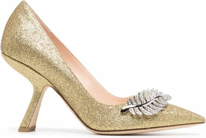 Nicholas Kirkwood Monstera pumps Goud