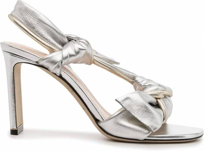 Nicholas Kirkwood Twist Tie sandalen met strik Zilver