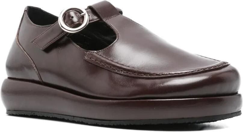 Nicole Saldaña Loafers met gespsluiting en T-bandje Bruin - Foto 3