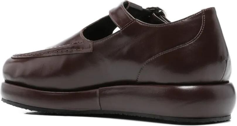 Nicole Saldaña Loafers met gespsluiting en T-bandje Bruin - Foto 4