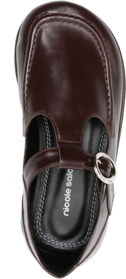 Nicole Saldaña Loafers met gespsluiting en T-bandje Bruin - Foto 2