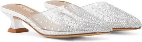 NICOLI Fausta sandalen verfraaid met kristallen Wit