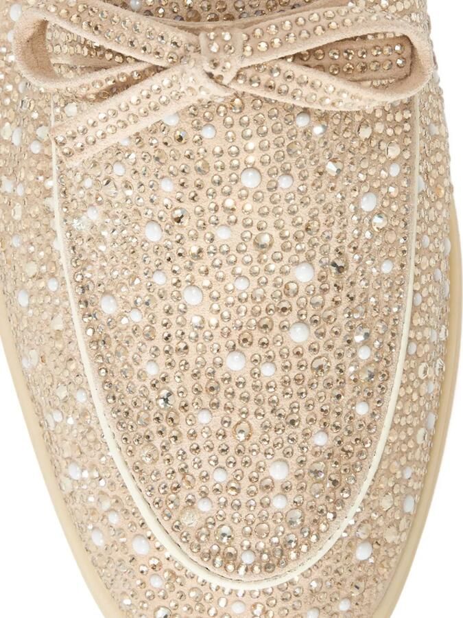 NICOLI Aurelia loafers verfraaid met strik Beige