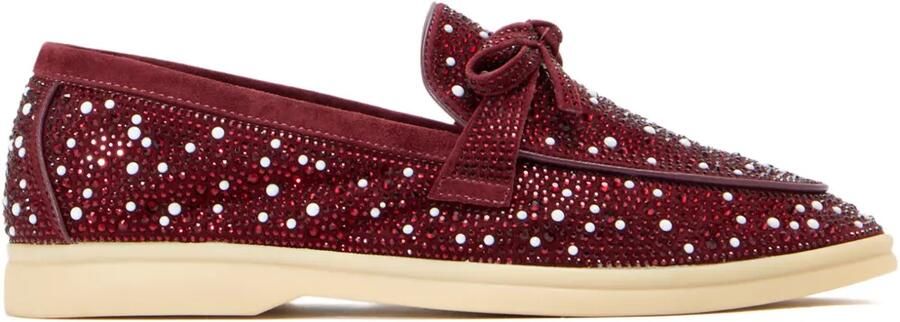 NICOLI Aurelia loafers verfraaid met strik Rood