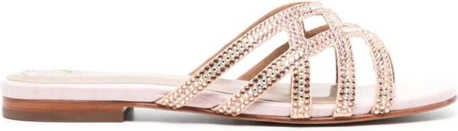 NICOLI Zuri sandalen verfraaid met kristallen Roze